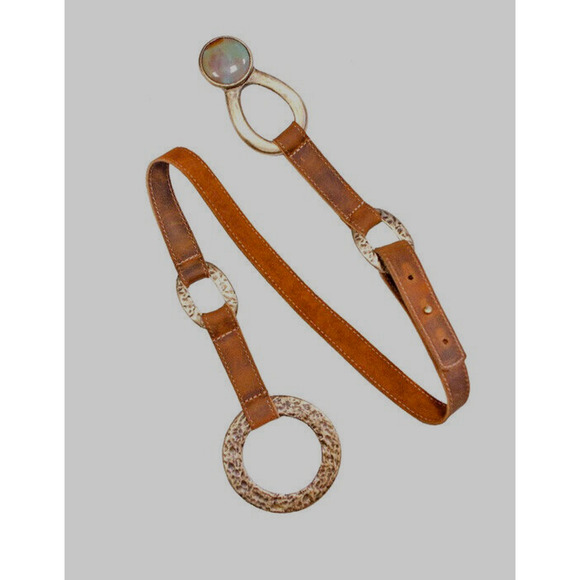 Leatherock Western Genuine Leather Eden Belt Brown Size 34
